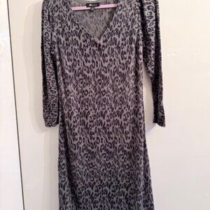 AB Studio jersey dress, leopard, grey, Size L